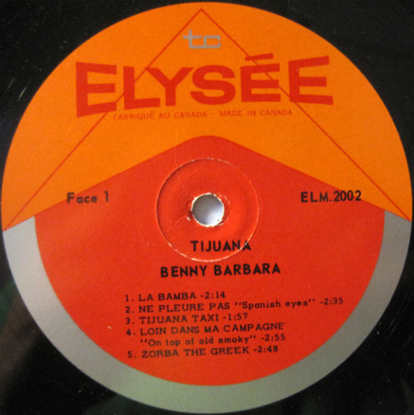 Benny Barbara - Tijuana | Elysée (ELM-2002) - 3