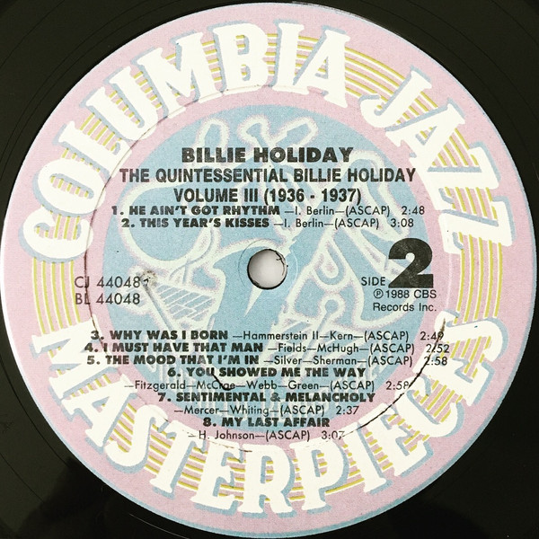 Billie Holiday - The Quintessential Billie Holiday Volume 3 (1936-1937) | Columbia (CJ 44048) - 4