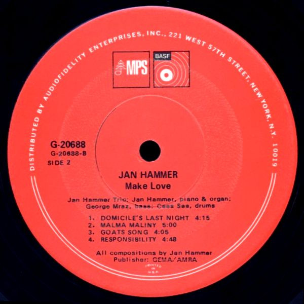 Jan Hammer - Make Love | MPS Records (MC 20688) - 4