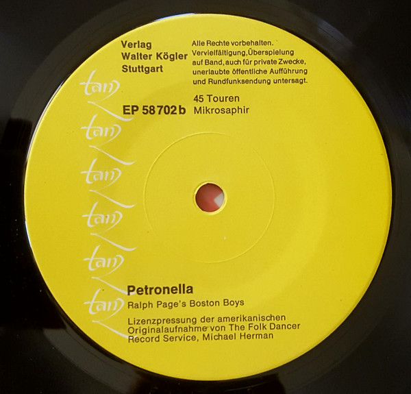 Michael Herman's Folk Dance Orchestra / Ralph Page's Boston Boys - Petronella / Good Night Ladies / Grand Square | Tanz (EP 58 702) - 4