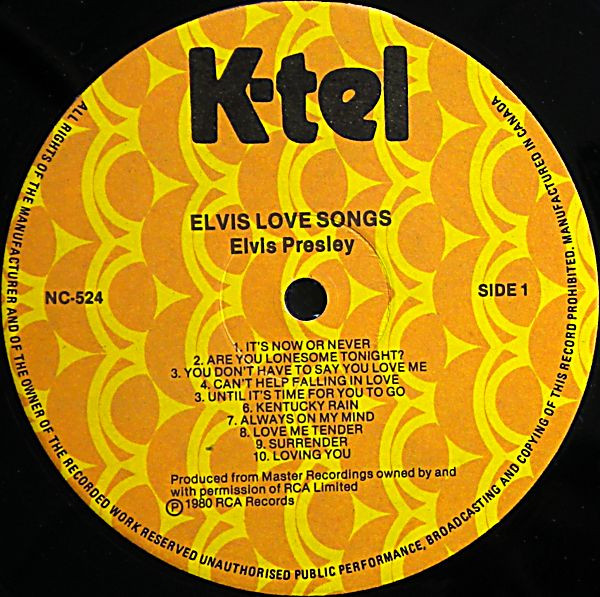 Elvis Presley - Elvis Love Songs (20 Original Songs) | K-Tel (NC 524) - 2