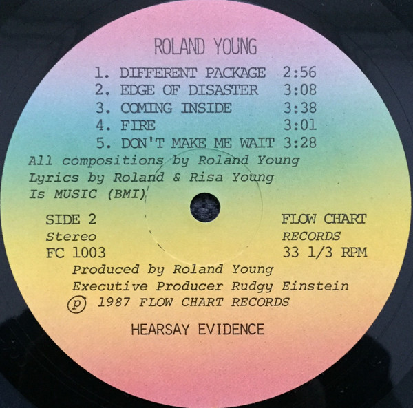 Roland Young - Hearsay Evidence | Flow Chart Records (FC 1003) - 4 Roland Young - Hearsay Evidence | Flow Chart Records (FC 1003) - 4