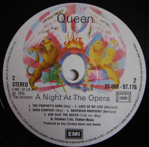 Queen - A Night At The Opera | EMI (2C 068 97176) - main