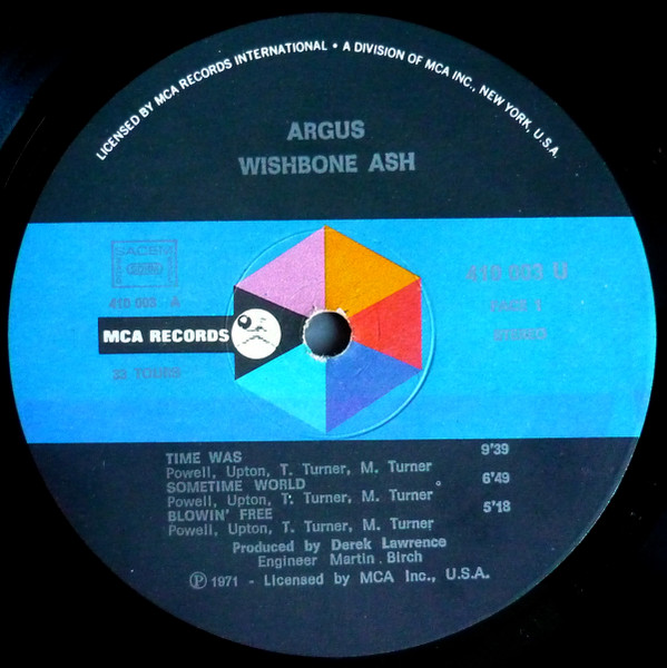 Wishbone Ash - Argus | MCA Records (410 003) - 4 Wishbone Ash - Argus | MCA Records (410 003) - 4