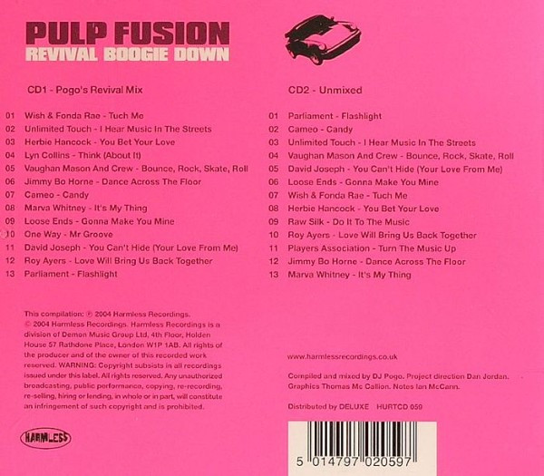 DJ Pogo - Pulp Fusion: Revival Boogie Down (Original Revival Ghetto Jazz & Funk Classics) | Harmless (HURTCD059) - 2