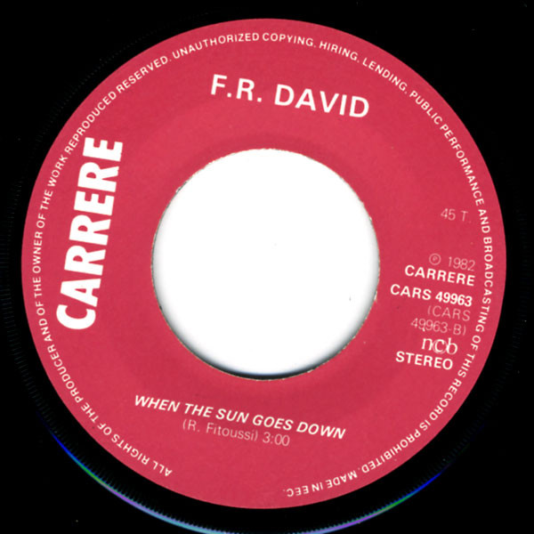 F.R. David - Words | Carrere (CARS 49963) - 4
