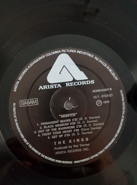 The Kinks - Misfits | Arista (4C058-61007) - 4 The Kinks - Misfits | Arista (4C058-61007) - 4