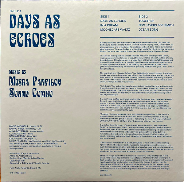 Misha Panfilov Sound Combo - Days As Echoes | Fnr (FNR-111) - 2