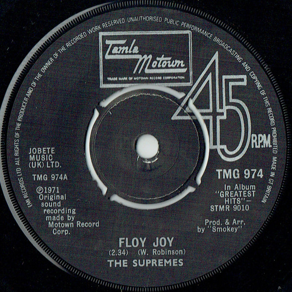 The Supremes - Floy Joy / Bad Weather | Tamla Motown (TMG 974) - main