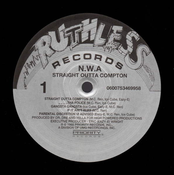 N.W.A. - Straight Outta Compton | Ruthless Records (0600753469958) - 3