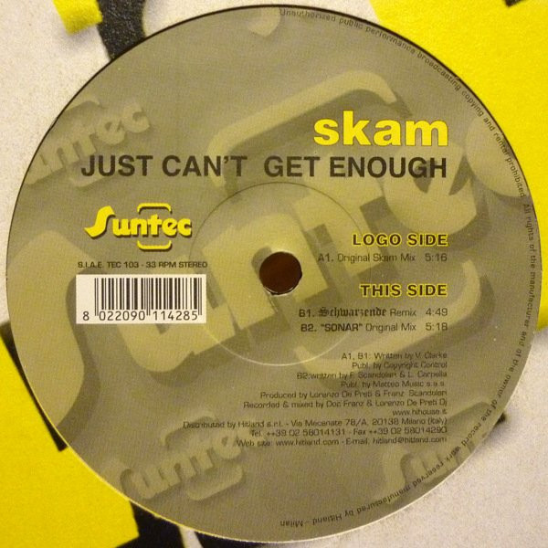 Skam - Just Can't Get Enough | Suntec (TEC 103) - main Skam - Just Can't Get Enough | Suntec (TEC 103) - main