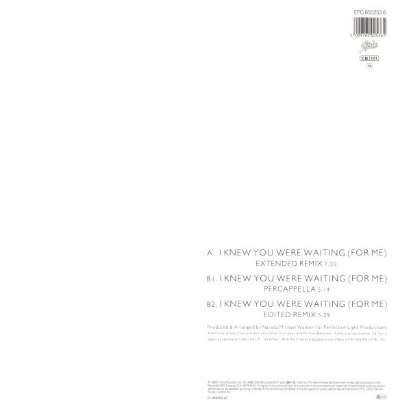 Aretha Franklin & George Michael - I Knew You Were Waiting (For Me) | Epic (EPC 650253 6) - 2