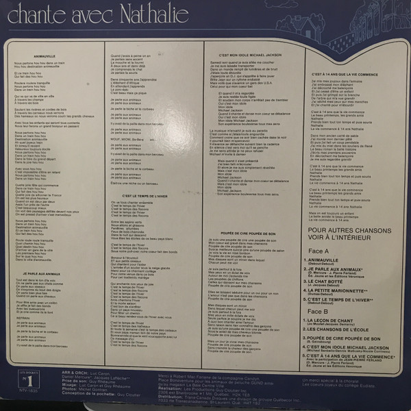 Nathalie Simard - Animauville [Vinyl] | Les Disques N°1 (NTV-1835) - 2