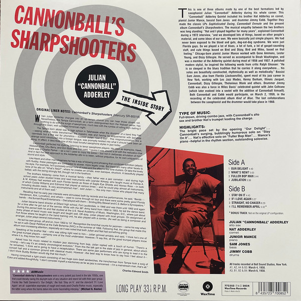Cannonball Adderley - Cannonball's Sharpshooters | WaxTime (772352) - 2