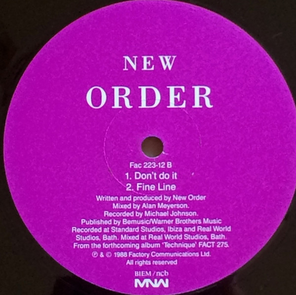 New Order - Fine Time | MNW (Fac223-12) - 4