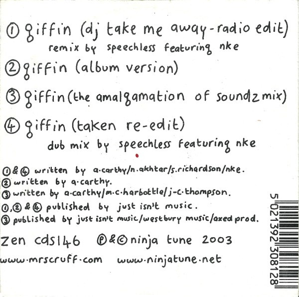 Mr. Scruff - Giffin | Ninja Tune (zen cds146) - 2