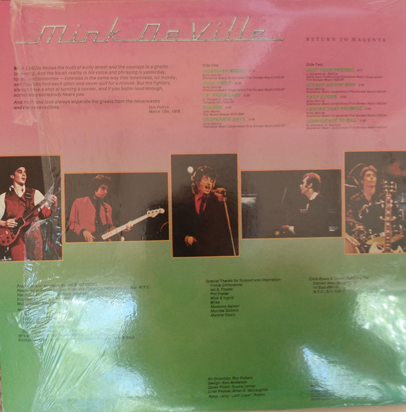 Mink DeVille - Return To Magenta | Capitol Records (SW-11780 LA pressing) - 2