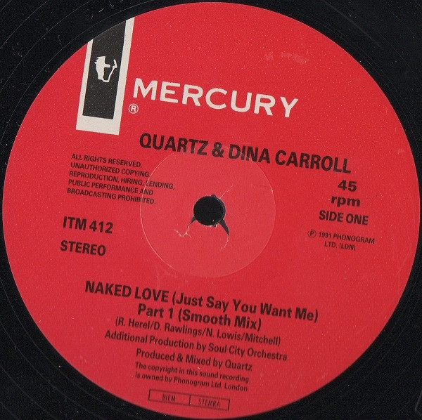 Quartz With Dina Carroll - Naked Love (Just Say You Want Me) | Mercury (868 471-1) - 2 Quartz With Dina Carroll - Naked Love (Just Say You Want Me) | Mercury (868 471-1) - 2