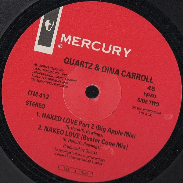Quartz With Dina Carroll - Naked Love (Just Say You Want Me) | Mercury (868 471-1) - 3 Quartz With Dina Carroll - Naked Love (Just Say You Want Me) | Mercury (868 471-1) - 3