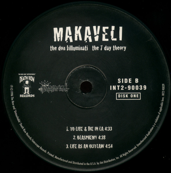 Makaveli - The Don Killuminati (The 7 Day Theory) | The New And "Untouchable" Death Row Records (INT2-90039) - 4