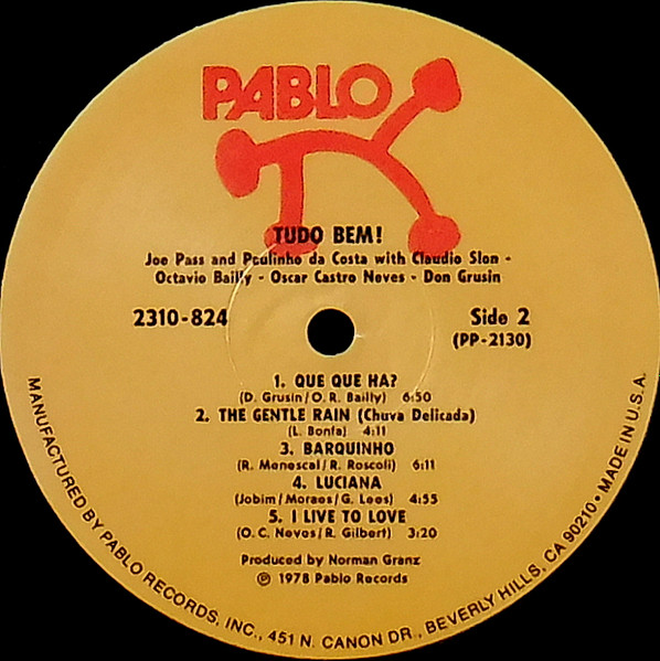 Joe Pass And Paulinho Da Costa - Tudo Bem! | Pablo Records (2310 824) - 4