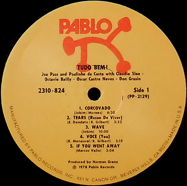 Joe Pass And Paulinho Da Costa - Tudo Bem! | Pablo Records (2310 824) - 3