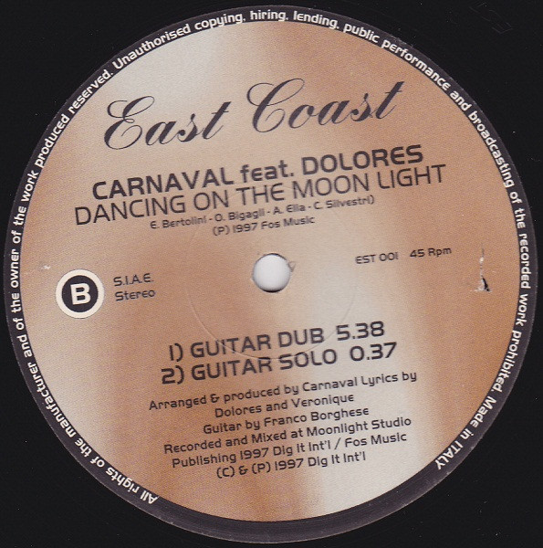 Carnaval feat. Dolores - Dancing On Moon Light | East Coast (EST 001) - main