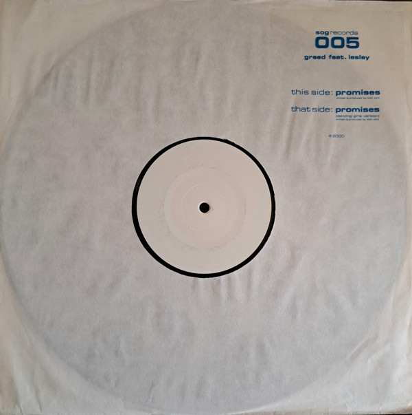 Greed Feat. Lesley - Promises | SOG Records (SOG 005)
