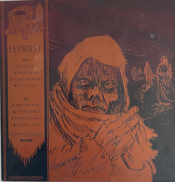 Death - Leprosy (Deluxe Limited Edition - White Butterfly Wings and Aqua Blue, Metallic Gold and Orange Splatter Vinyl) [Vinyl] | Relapse Records (RR7228) - 3