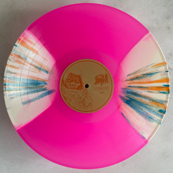Death - Leprosy (Deluxe Limited Edition - White Butterfly Wings and Aqua Blue, Metallic Gold and Orange Splatter Vinyl) [Vinyl] | Relapse Records (RR7228) - 4