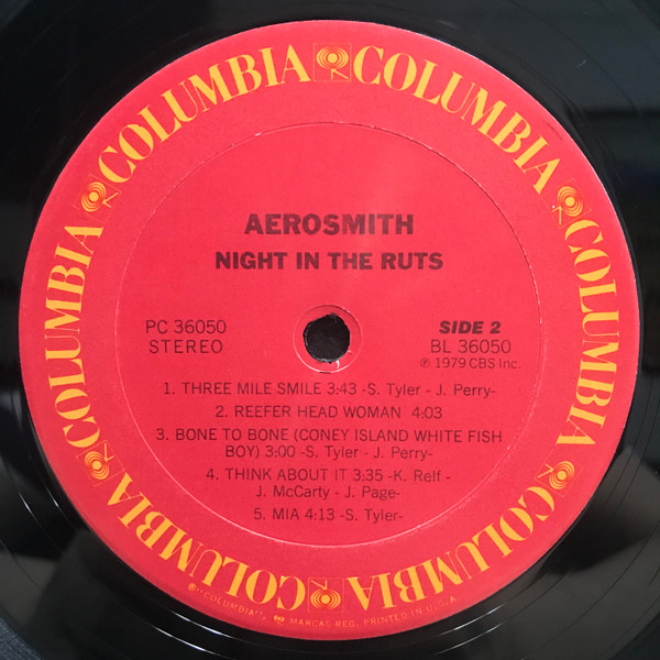 Aerosmith - Night In The Ruts | Columbia (PC 36050) - 3