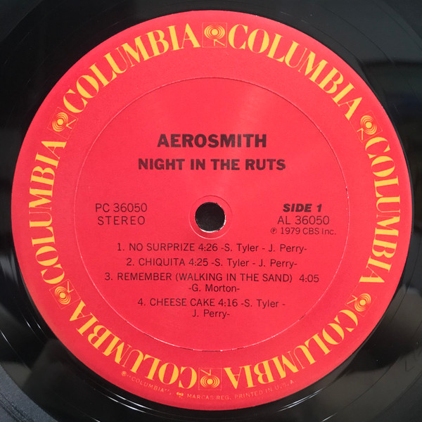 Aerosmith - Night In The Ruts | Columbia (PC 36050) - 2