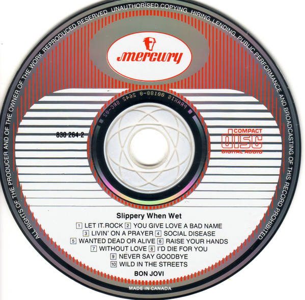Bon Jovi - Slippery When Wet [CD] | Mercury (830 264-2) - 3