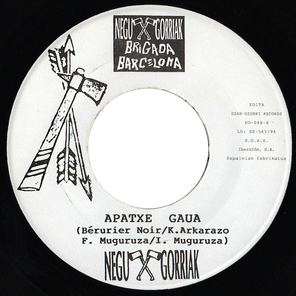Negu Gorriak / Inadaptats - Apatxe Gaua / Descendents Del Carrer | Esan Ozenki (EO-048-S) - 3