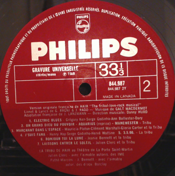 Various - Hair - Version Originale Française | Philips (844.987) - 4 Various - Hair - Version Originale Française | Philips (844.987) - 4