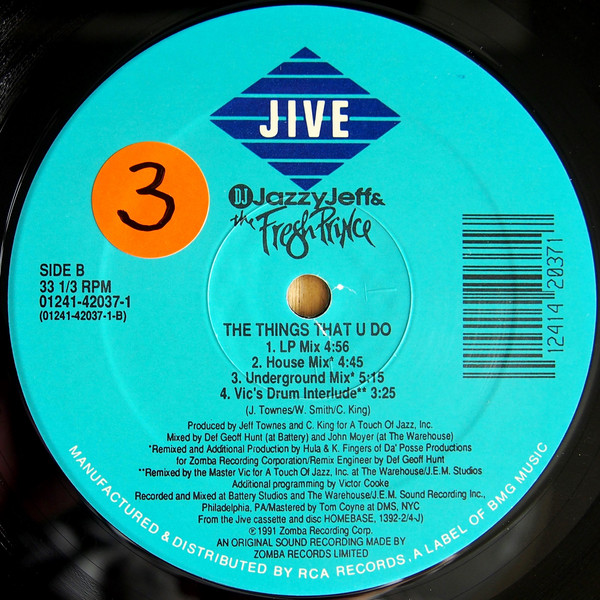 DJ Jazzy Jeff & The Fresh Prince - The Things That U Do | Jive (01241-42037-1) - 3