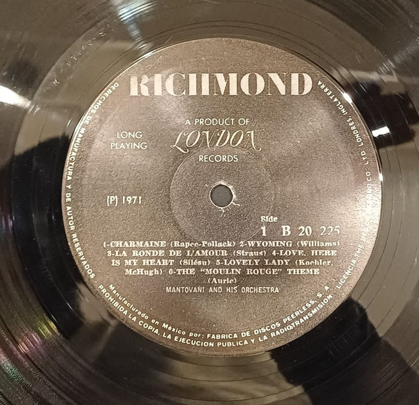 Mantovani And His Orchestra - Mantovani Waltz Encores | London Records (B 20 225) - 3 Mantovani And His Orchestra - Mantovani Waltz Encores | London Records (B 20 225) - 3