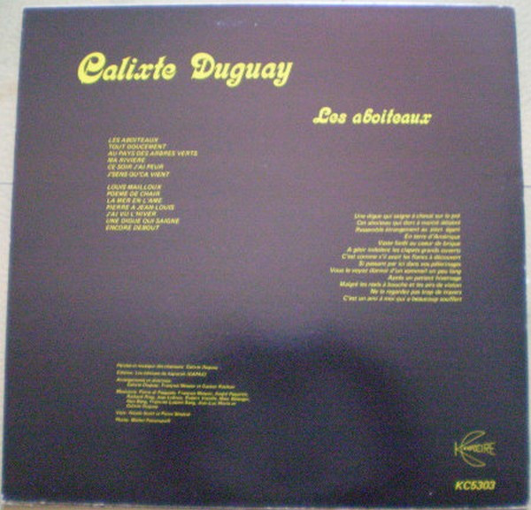 Calixte Duguay - Les Aboiteaux | Kapociré (KC5303) - 2 Calixte Duguay - Les Aboiteaux | Kapociré (KC5303) - 2