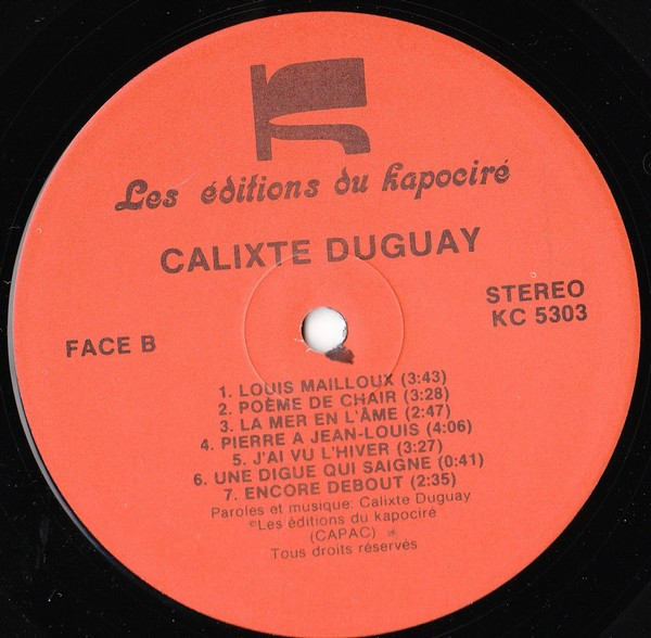 Calixte Duguay - Les Aboiteaux | Kapociré (KC5303) - 4 Calixte Duguay - Les Aboiteaux | Kapociré (KC5303) - 4