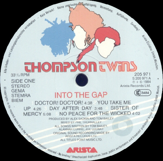 Thompson Twins - Into The Gap | Arista (205 971) - 2