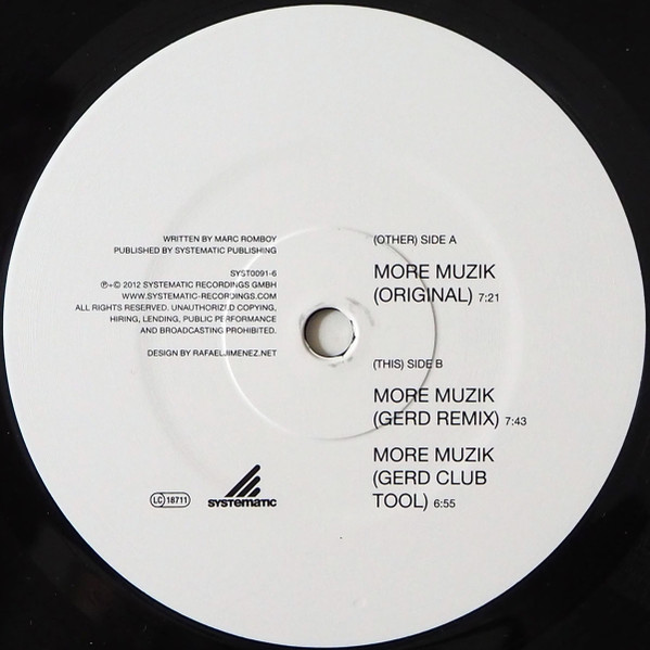 Marc Romboy - More Muzik | Systematic (SYST0091-6) - 3