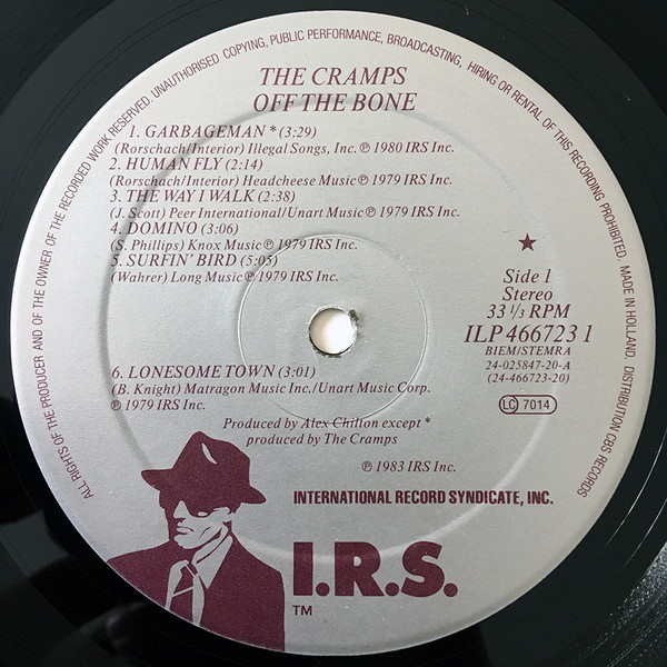 The Cramps - ...Off The Bone | I.R.S. Records (466723 1) - 3