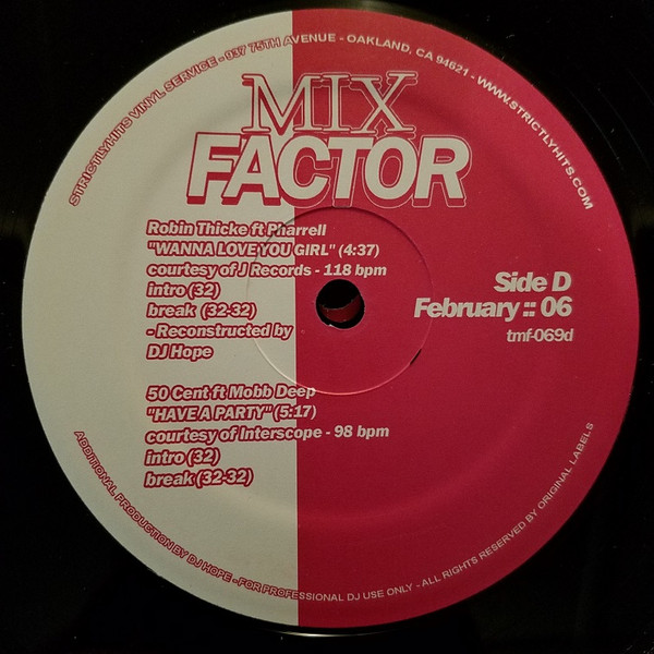 Various - Mix Factor (February :: 06) | Strictly Hits Vinyl Service (TMF-069) - 4