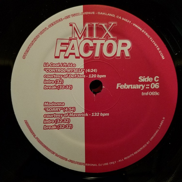 Various - Mix Factor (February :: 06) | Strictly Hits Vinyl Service (TMF-069) - 3