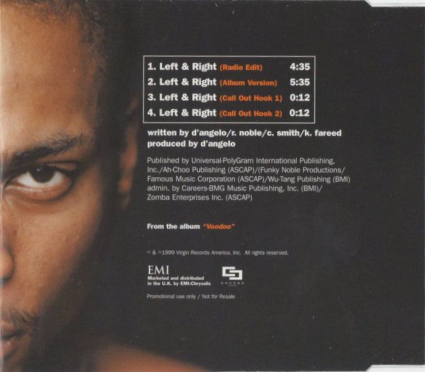 D'Angelo Featuring Method Man & Redman - Left & Right | EMI (CDEMDJ555) - 2