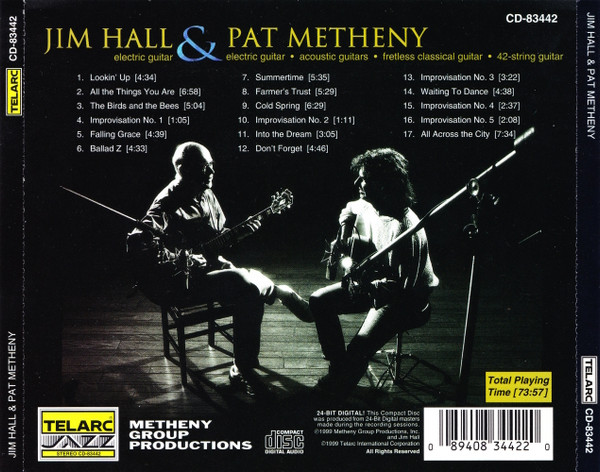Jim Hall & Pat Metheny - Jim Hall & Pat Metheny | Telarc (CD-83442) - 2