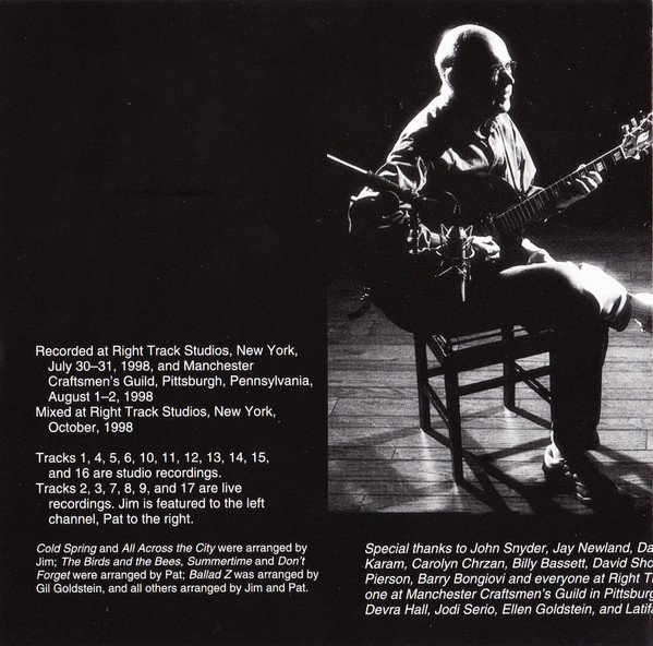Jim Hall & Pat Metheny - Jim Hall & Pat Metheny | Telarc (CD-83442) - 4