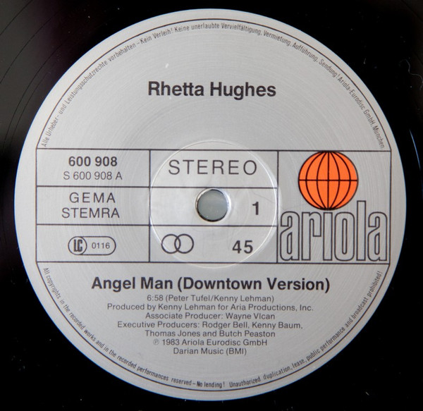 Rhetta Hughes - Angel Man | Ariola (600 908) - 3