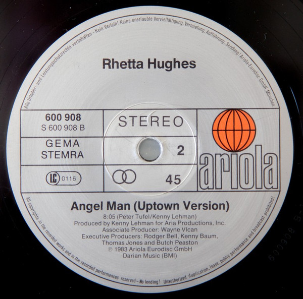 Rhetta Hughes - Angel Man | Ariola (600 908) - 4
