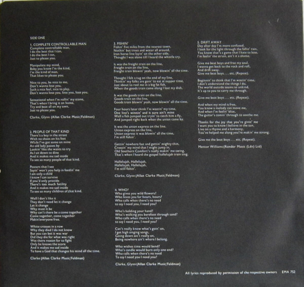 Allan Clarke - Headroom | EMI (EMA 752) - 4 Allan Clarke - Headroom | EMI (EMA 752) - 4